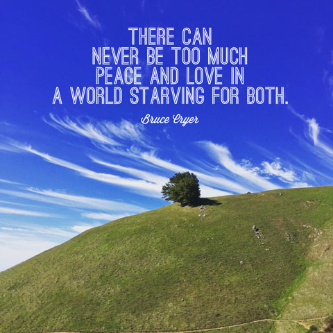There Can Never Be Too Much Peace